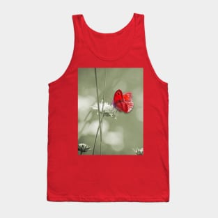 Red butterfly Tank Top
